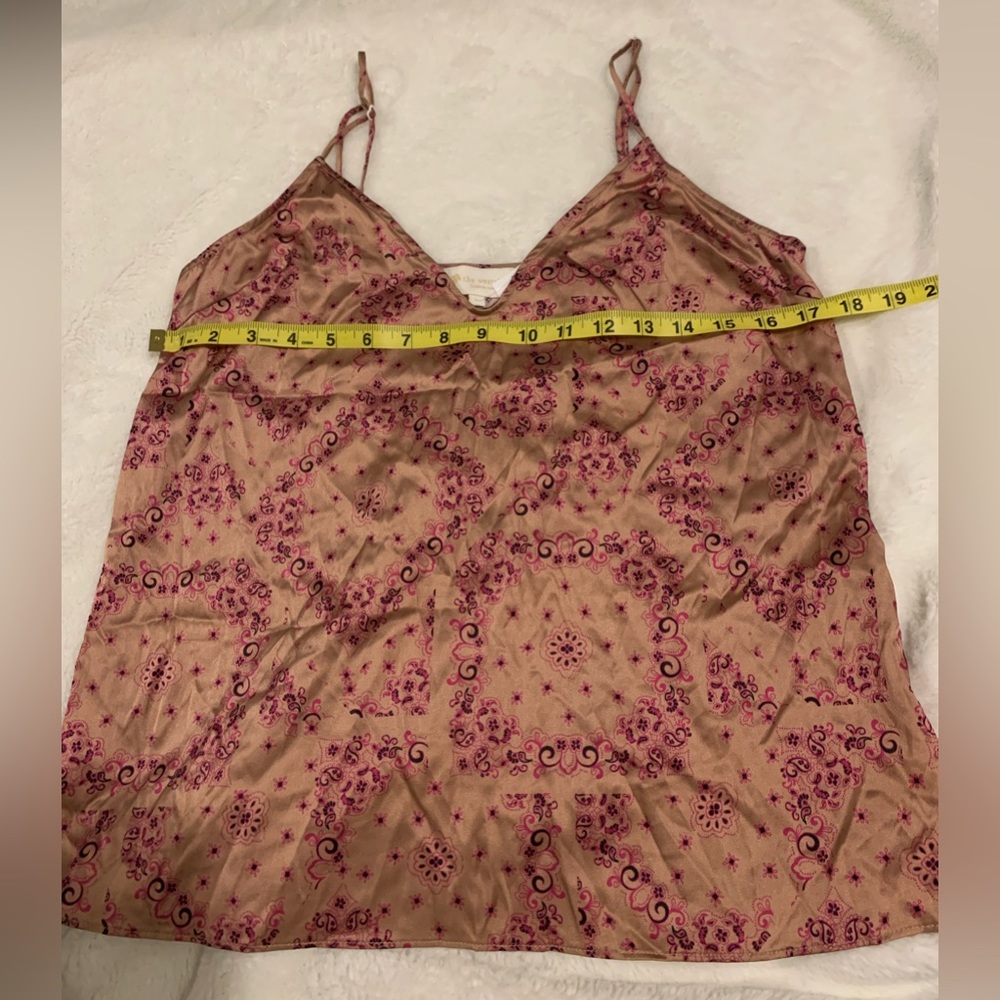 The Westide - Cami Silk Paisley Pattern Top in M
